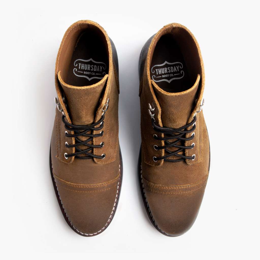 Captain Safari Leather Boots - Reinforced Heel Counter & Precision Double-Row Stitching Detail