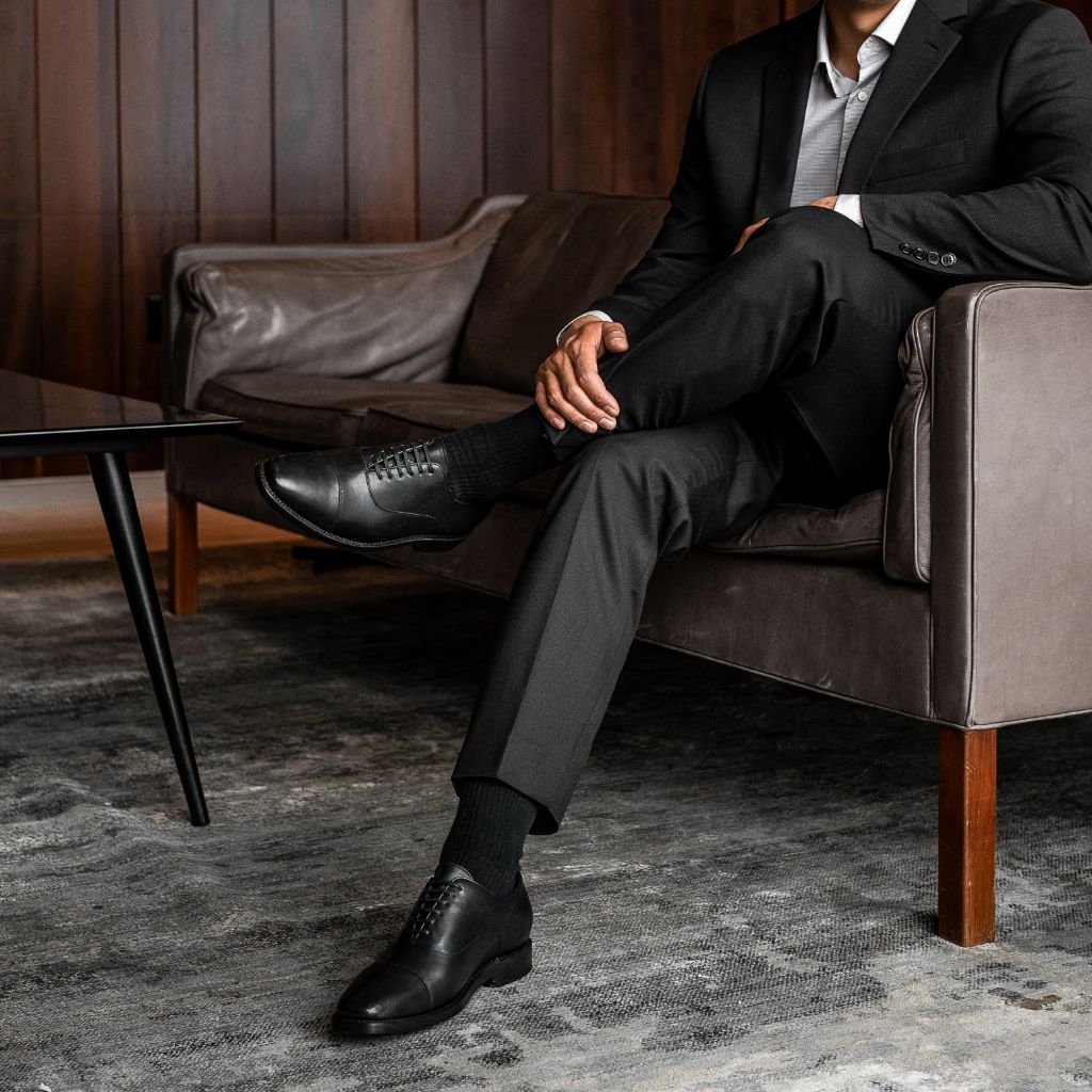 Styled On-Foot Perspective Demonstrating Ankle Fit & Silhouette on Model