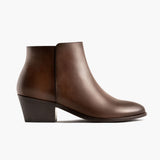 Downtown Amaretto Leather Boots in Classic Full-Grain Leather - Lateral Side Profile View | Buy Online