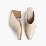 Women's Summer Ivory Leather Boots - Reinforced Heel Counter & Precision Double-Row Stitching Detail