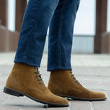 Styled On-Foot Perspective Demonstrating Ankle Fit & Silhouette on Model