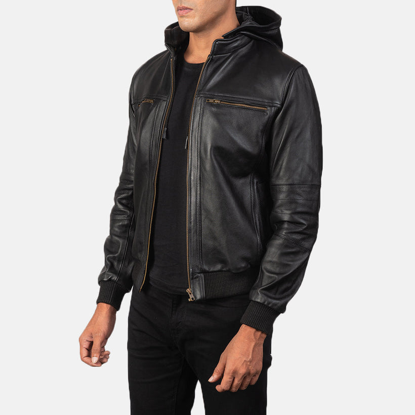 Bouncer Biz Leather Bomber Jacket