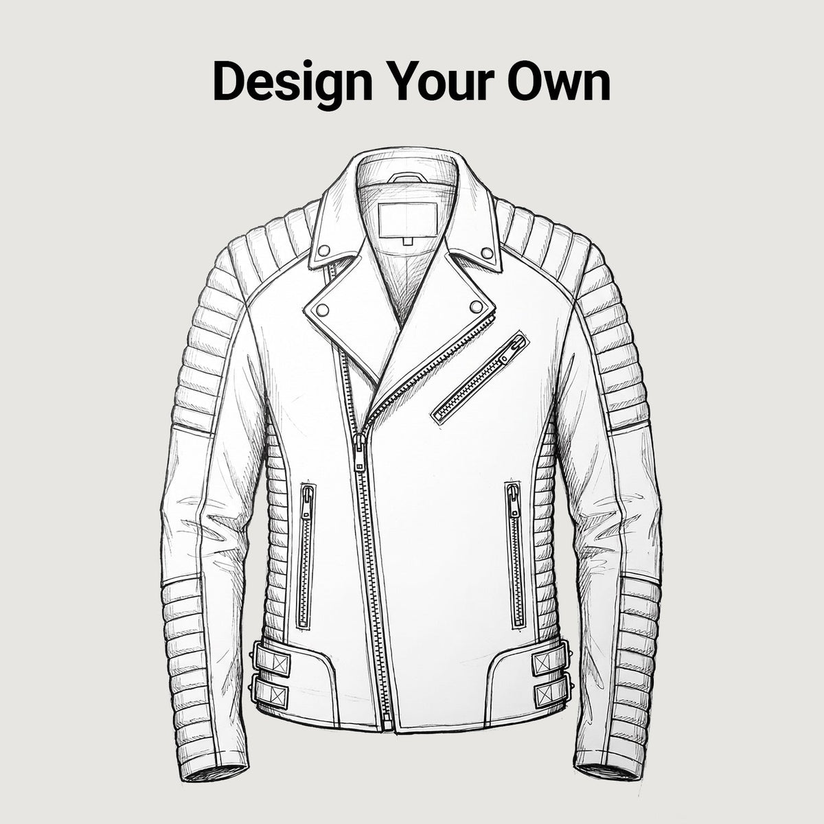 
Design Your Custom Leather Jacket | Free Shipping & Alteration in Classic Full-Grain Leather - Front Profile View & Tailored Silhouette | Buy Online