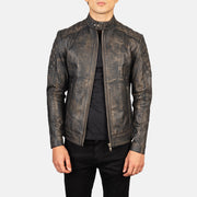 
Fernando Quilted Leather Biker Jacket – alternate product view 1