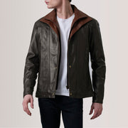 
Tailored Rib Cuffs & Hem Craftsmanship Construction Detail on Klen Brown Classic Jacket For Men