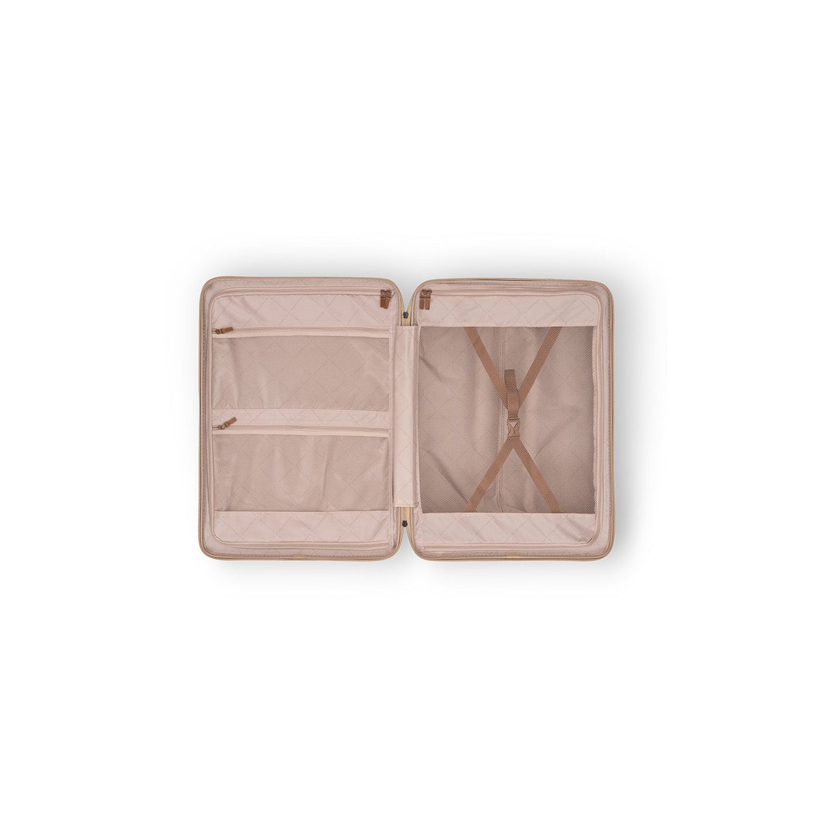 
Close-Up Detail of Classic Collar & Heavy-Duty Zipper Hardware on Large Suitcase Zuna