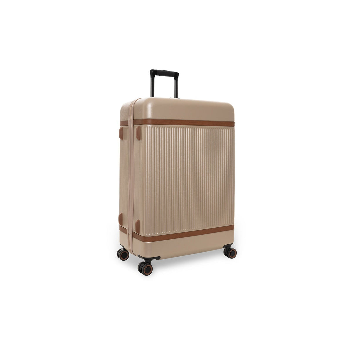 
Large Suitcase Zuna in Classic 100% Full-Grain Leather - Front Profile View & Tailored Silhouette | Buy Online