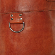 
Close-Up Detail of Classic Collar & Heavy-Duty Zipper Hardware on Leather Apron Churrasco