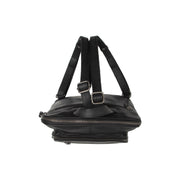 
Floran Full-Grain Leather Backpack - Structured Side Profile Showing Gusset Depth & Expansion Capacity