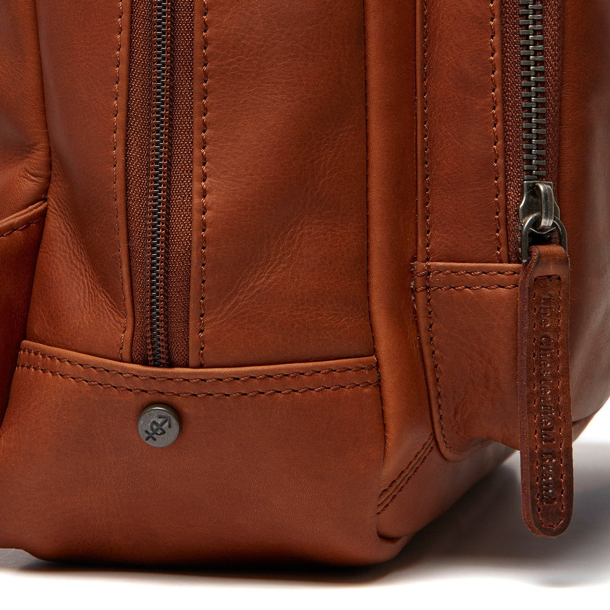 
Cognac Leather Backpack Santana, detail view 4