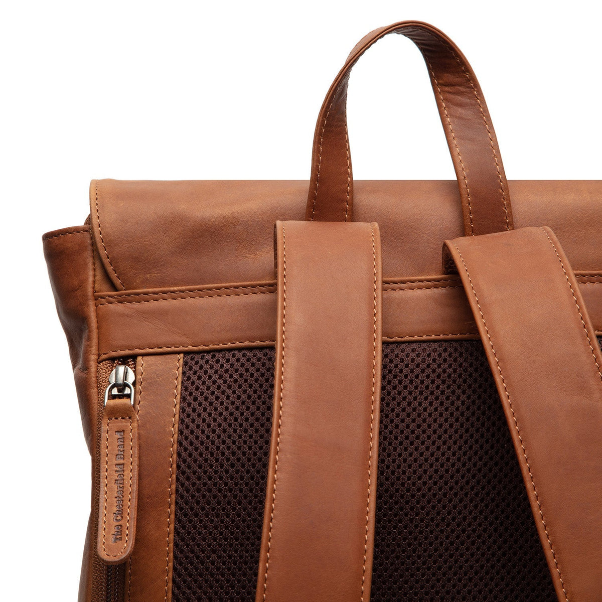 
Cognac Leather Backpack Vermont, detail view 4