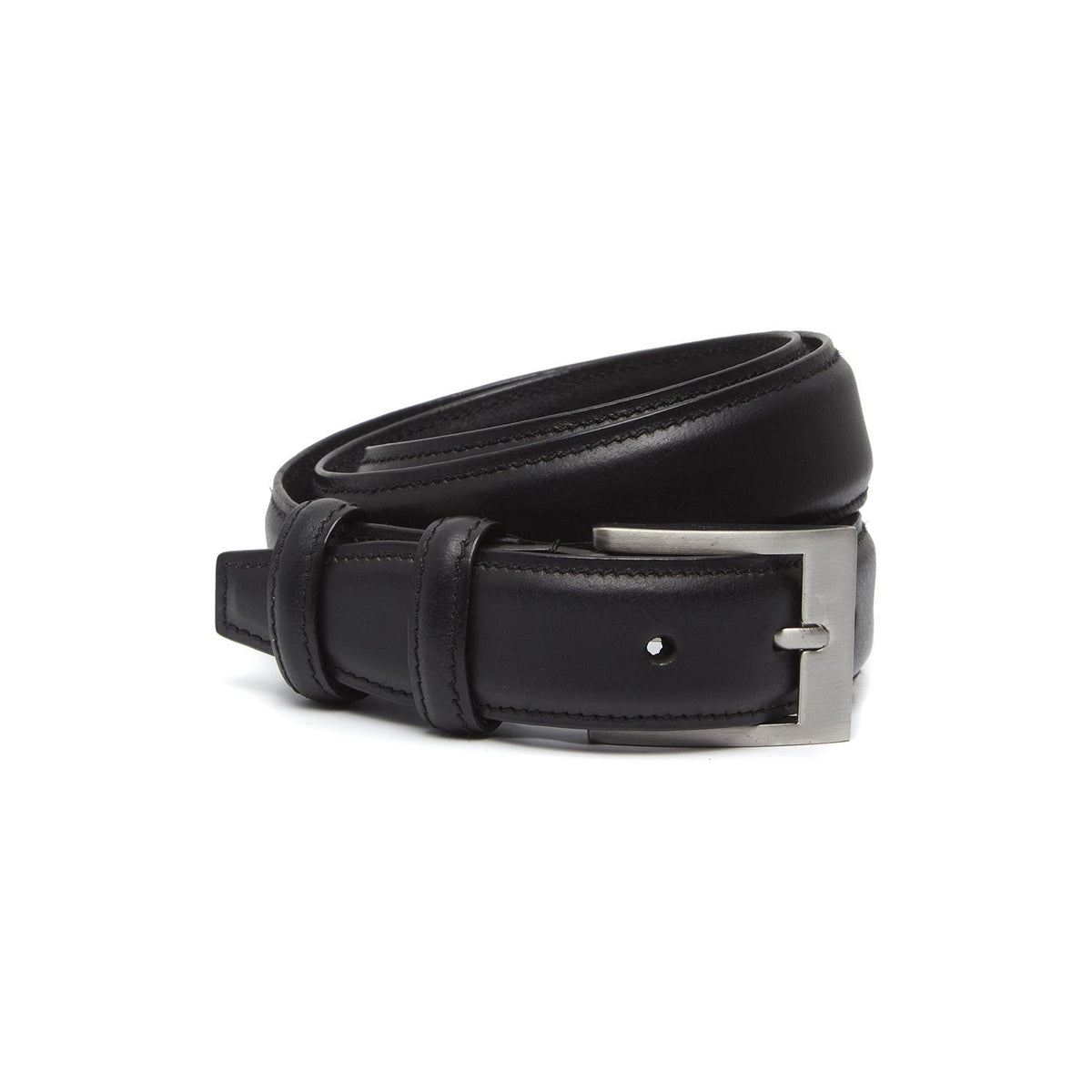
Elliot Full-Grain Leather Belt in Classic 100% Full-Grain Leather - Full Exterior Front Profile View | Buy Online