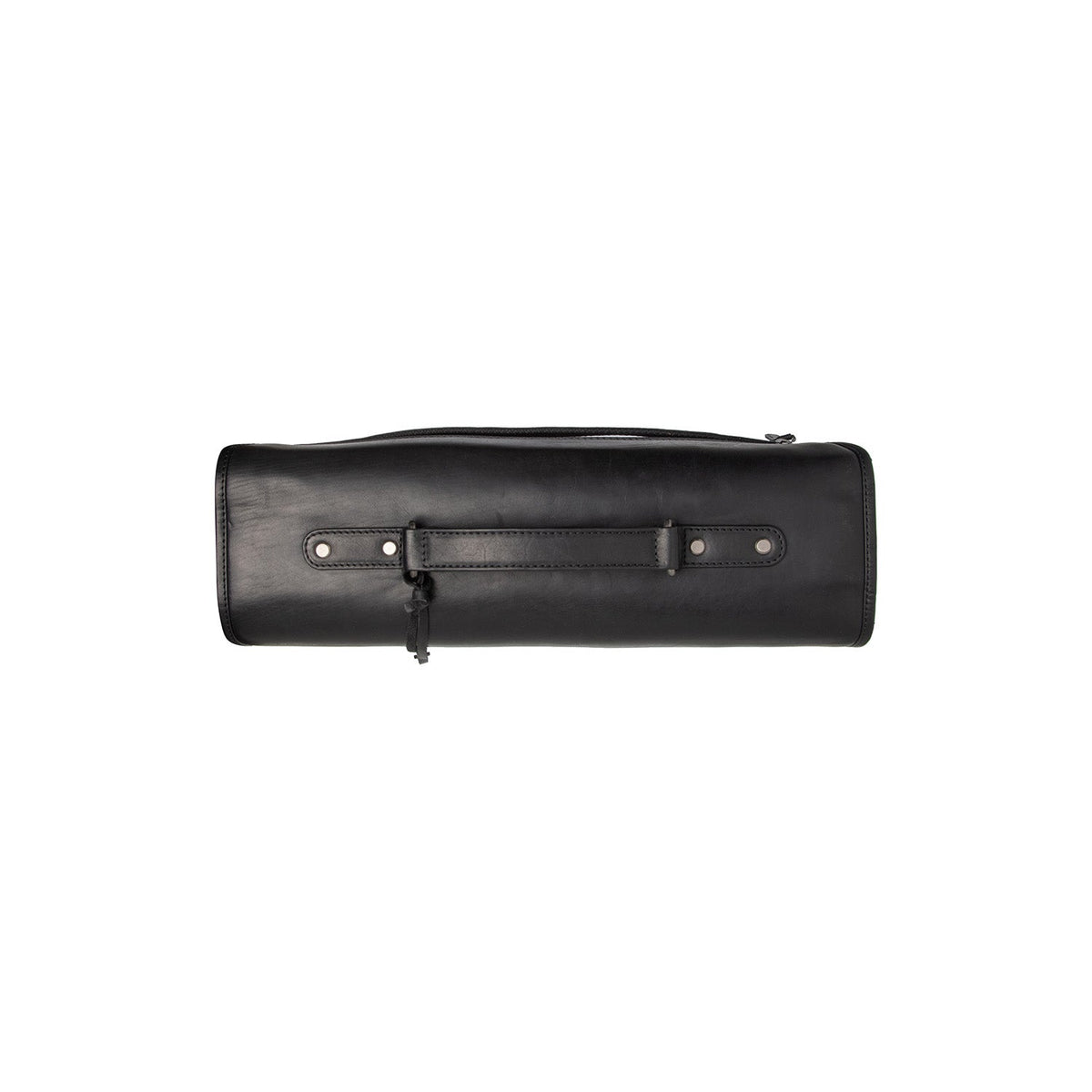 Glenwood Full-Grain Leather Briefcase - Structured Side Profile Showing Gusset Depth & Expansion Capacity