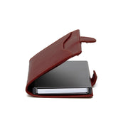 
Red Leather Card Holder Albury, detail view 1