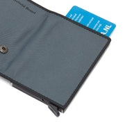 
Solid Antique Brass Hardware & Heavy-Duty Dual Zipper Detail on Delsbo Full-Grain Leather Card Holder