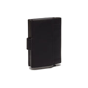 
Solid Antique Brass Hardware & Heavy-Duty Dual Zipper Detail on Leipzig Full-Grain Leather Card Holder