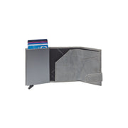 
Light Grey Leather Card Holder Mannheim, detail view 1