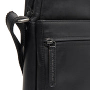 
Anzora Full-Grain Leather Crossbody Bag - Structured Side Profile Showing Gusset Depth & Expansion Capacity