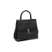 
Angera Full-Grain Leather Handbag in Classic 100% Full-Grain Leather - Front Profile View & Tailored Silhouette | Buy Online