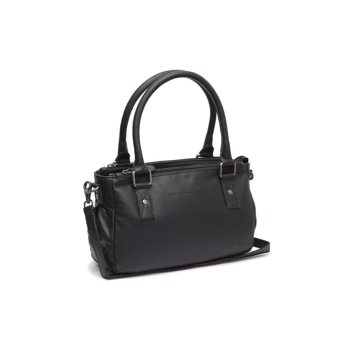 
Fenja Full-Grain Leather Handbag in Classic 100% Full-Grain Leather - Front Profile View & Tailored Silhouette | Buy Online