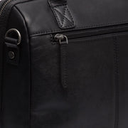 
Tailored Rib Cuffs & Hem Craftsmanship Construction Detail on Langton Full-Grain Leather Handbag