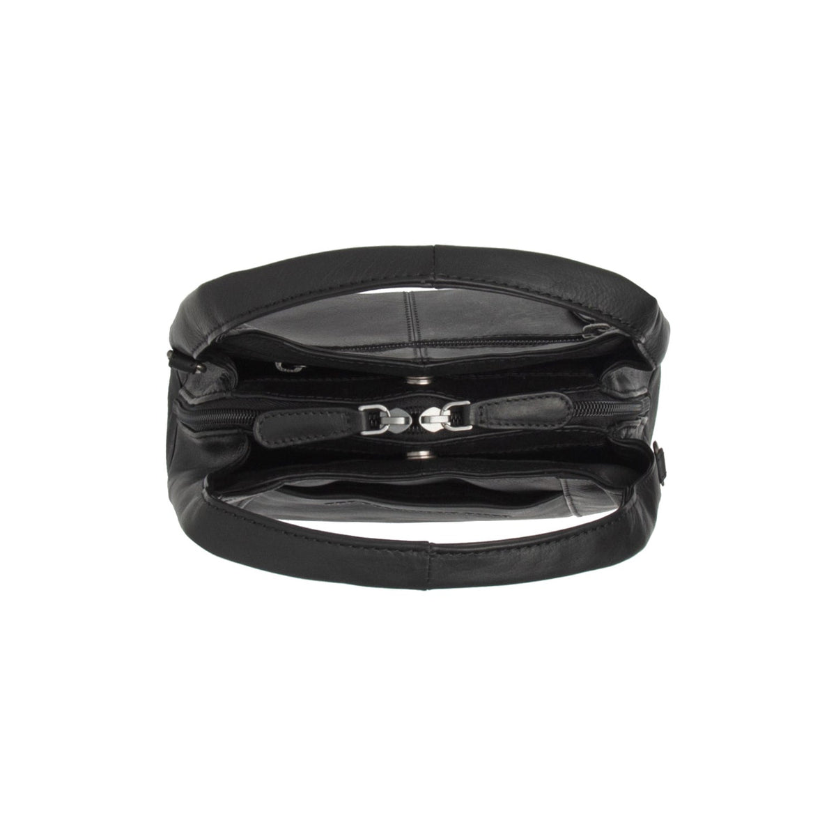 
Lunera Full-Grain Leather Handbag - Lateral Side Profile View Showing Sleeve Cut & Athletic Taper Fit