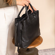 
Classic 100% Full-Grain leather Goods - Back View Showing Tailored Shoulder Fit & Clean Hemline