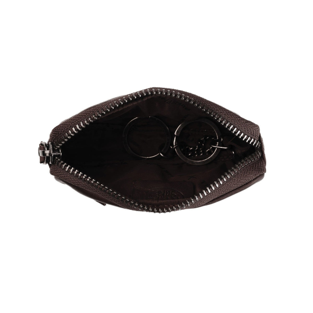 
Tailored Rib Cuffs & Hem Craftsmanship Construction Detail on Corey Full-Grain Leather Key Case
