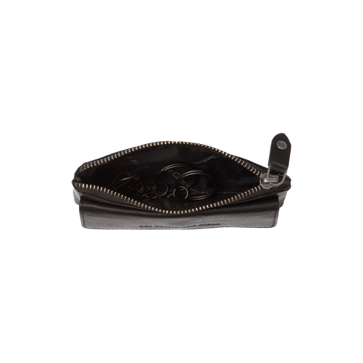 
Violette Full-Grain Leather Key Case - Lateral Side Profile View Showing Sleeve Cut & Athletic Taper Fit
