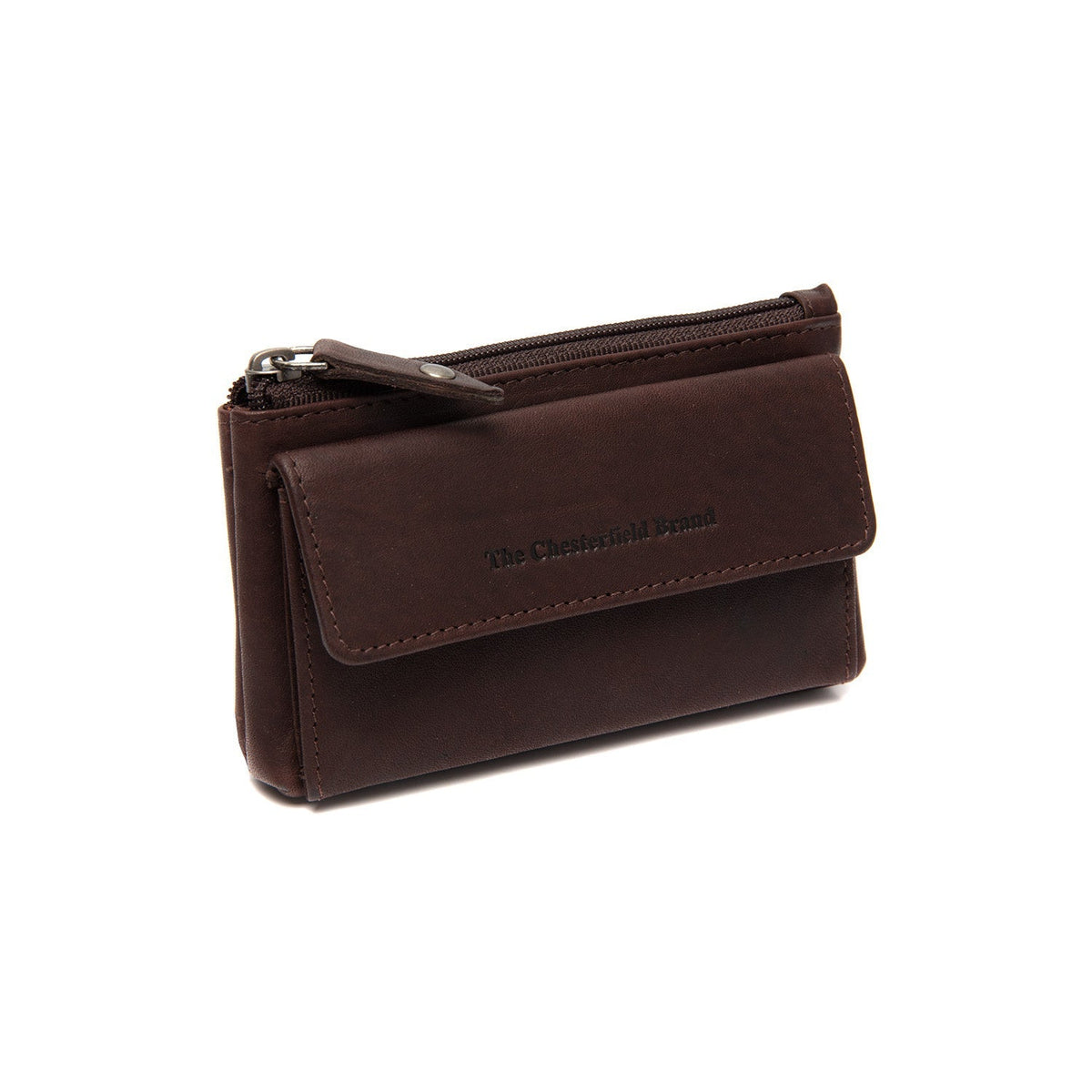 
Tailored Rib Cuffs & Hem Craftsmanship Construction Detail on Violette Full-Grain Leather Key Case