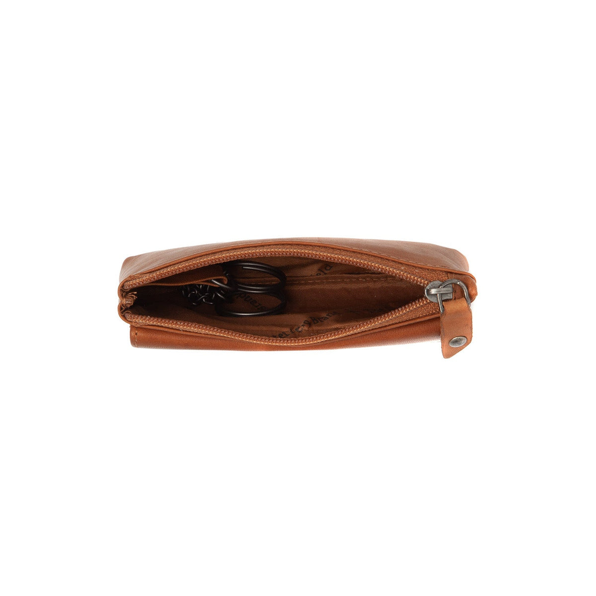 
Cognac Leather Key Case Violette, detail view 1