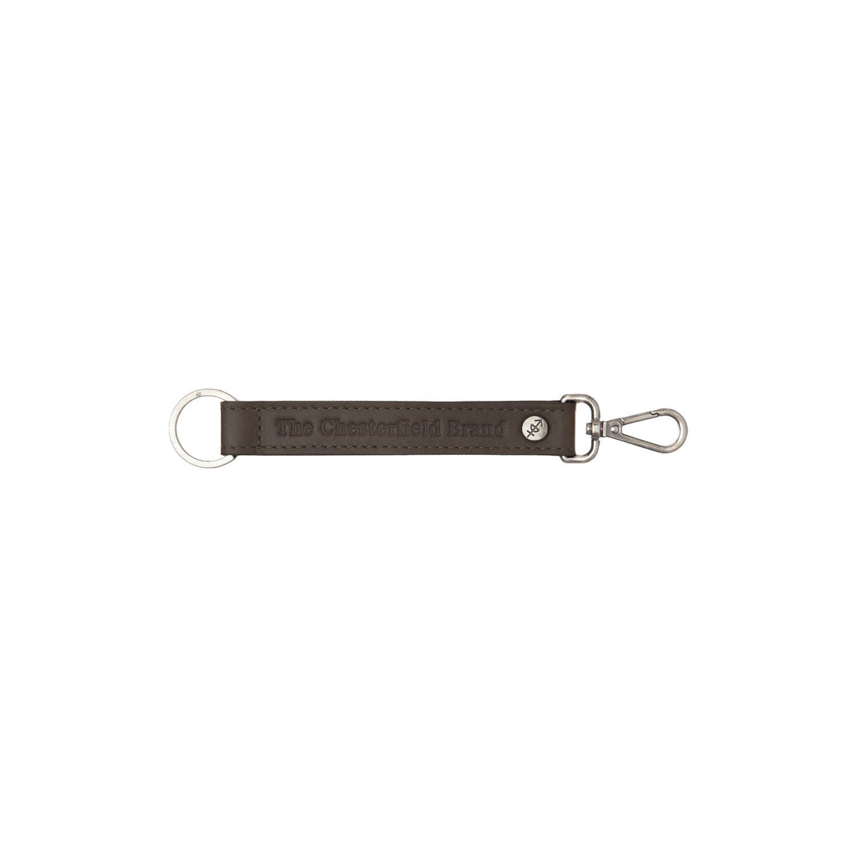 
Leather Key Ring in Classic 100% Full-Grain Leather - Front Profile View & Tailored Silhouette | Buy Online