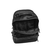 
Solid Antique Brass Hardware & Heavy-Duty Dual Zipper Detail on Austin Full-Grain Leather Laptop Backpack