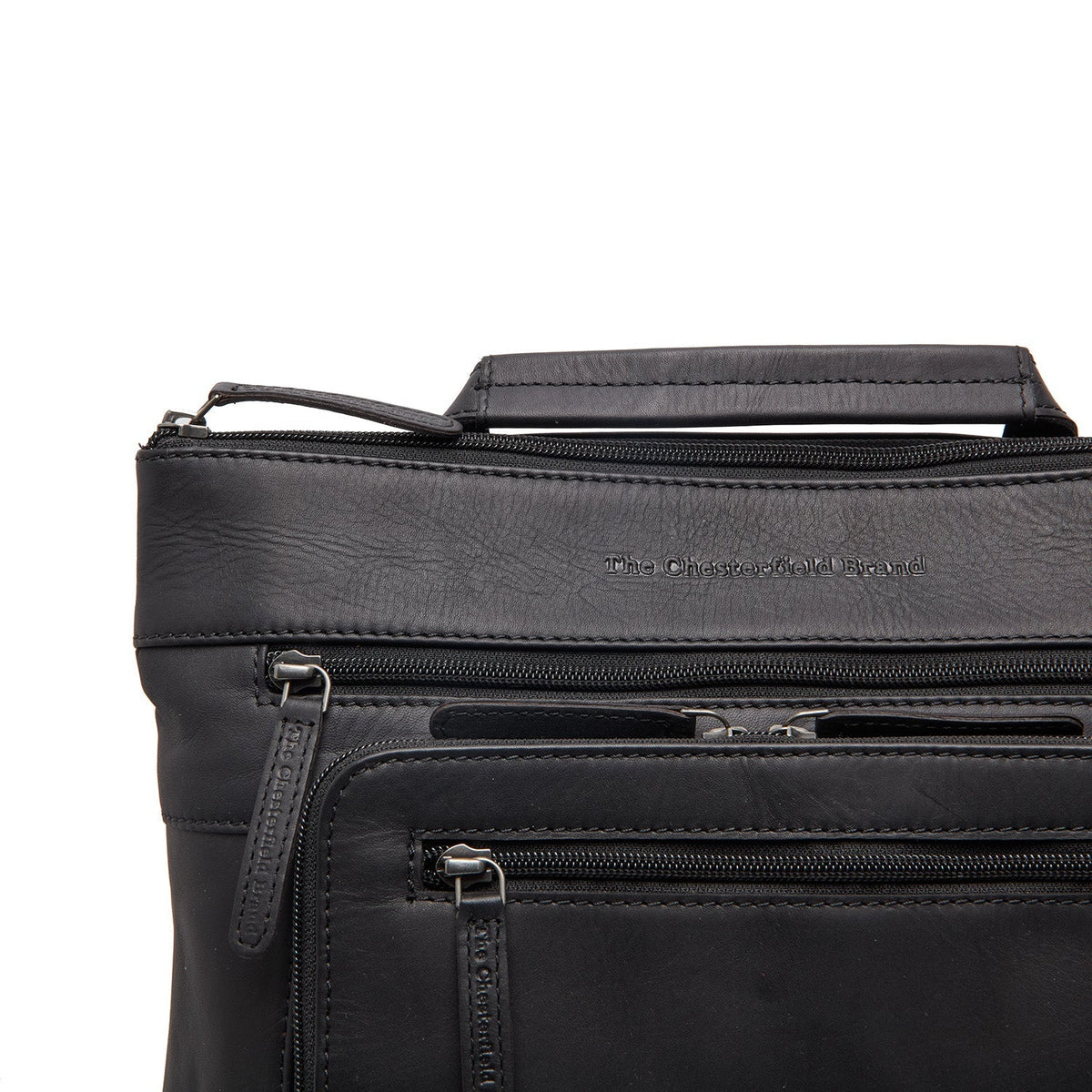 
Classic 100% Full-Grain leather Backpack - Rear Perspective Showing Reinforced Leather Straps & Stitching