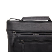 
Classic 100% Full-Grain leather Backpack - Rear Perspective Showing Reinforced Leather Straps & Stitching