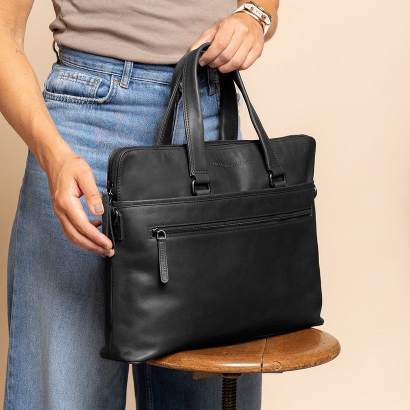 Elvas Full-Grain Leather Laptop Bag