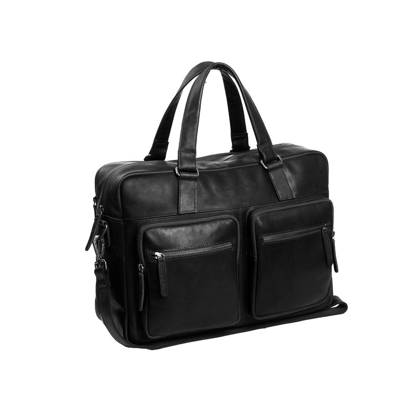 Misha Full-Grain Leather Laptop Bag