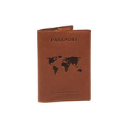 
Cognac Leather Passport Case, front view