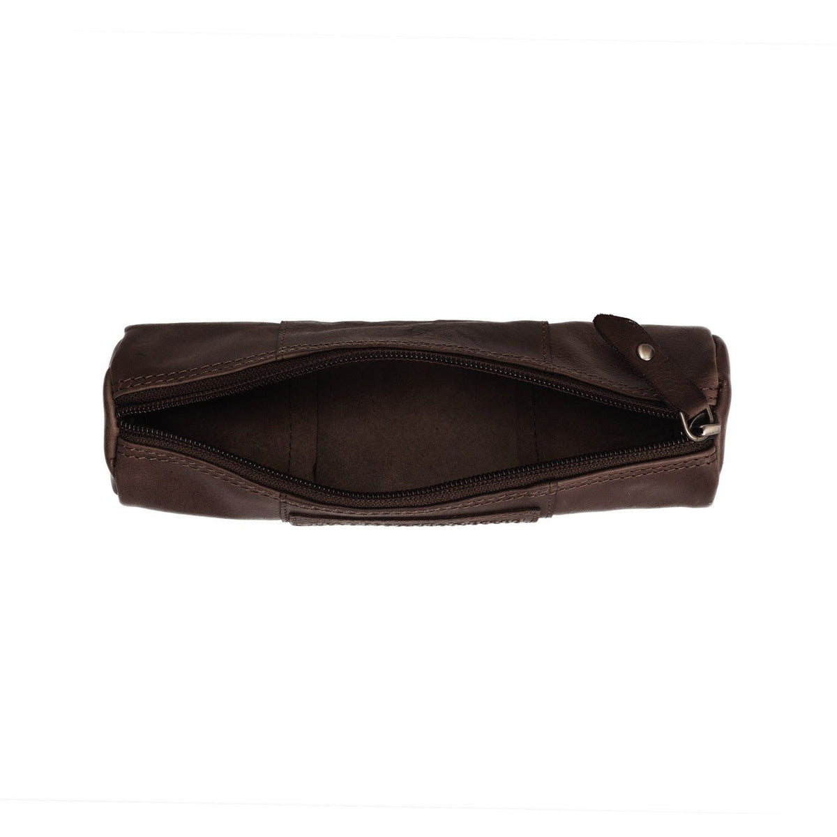 
Tailored Rib Cuffs & Hem Craftsmanship Construction Detail on Leather Pencil Case Lea