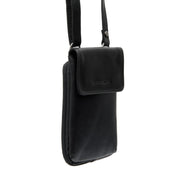 
Langley Full-Grain Leather Phone Bag in Classic 100% Full-Grain Leather - Front Profile View & Tailored Silhouette | Buy Online