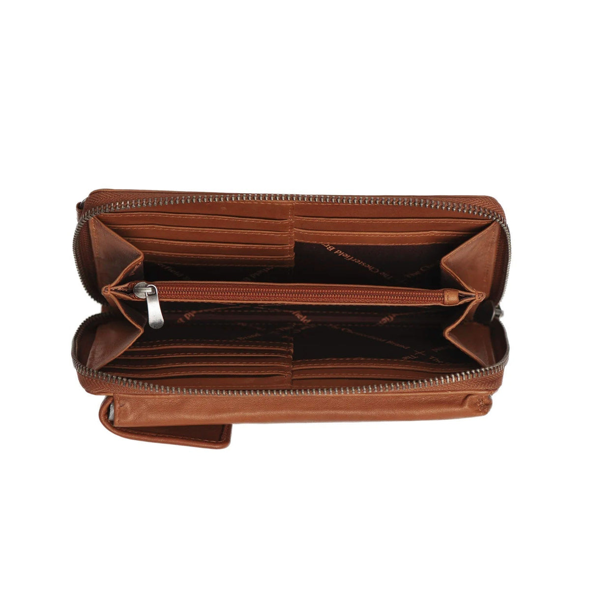 
Cognac Leather Phone Bag Malaga, detail view 4