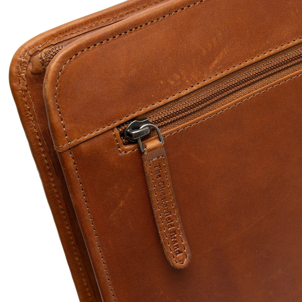 
Cognac Leather Portfolio Moreton, detail view 4