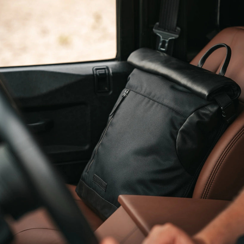Bornholm Full-Grain Leather Roll-top Backpack