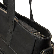 
Alicante Full-Grain Leather Shopper - Structured Side Profile Showing Gusset Depth & Expansion Capacity