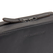 
Leather Tech-Organizer Ardan - Lateral Side Profile View Showing Sleeve Cut & Athletic Taper Fit