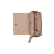 
Classic 100% Full-Grain leather Wallet - Rear Perspective Showing Reinforced Leather Straps & Stitching