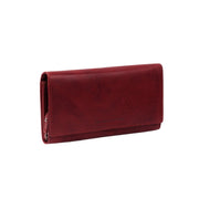 
Red Leather Wallet Hampton, front view