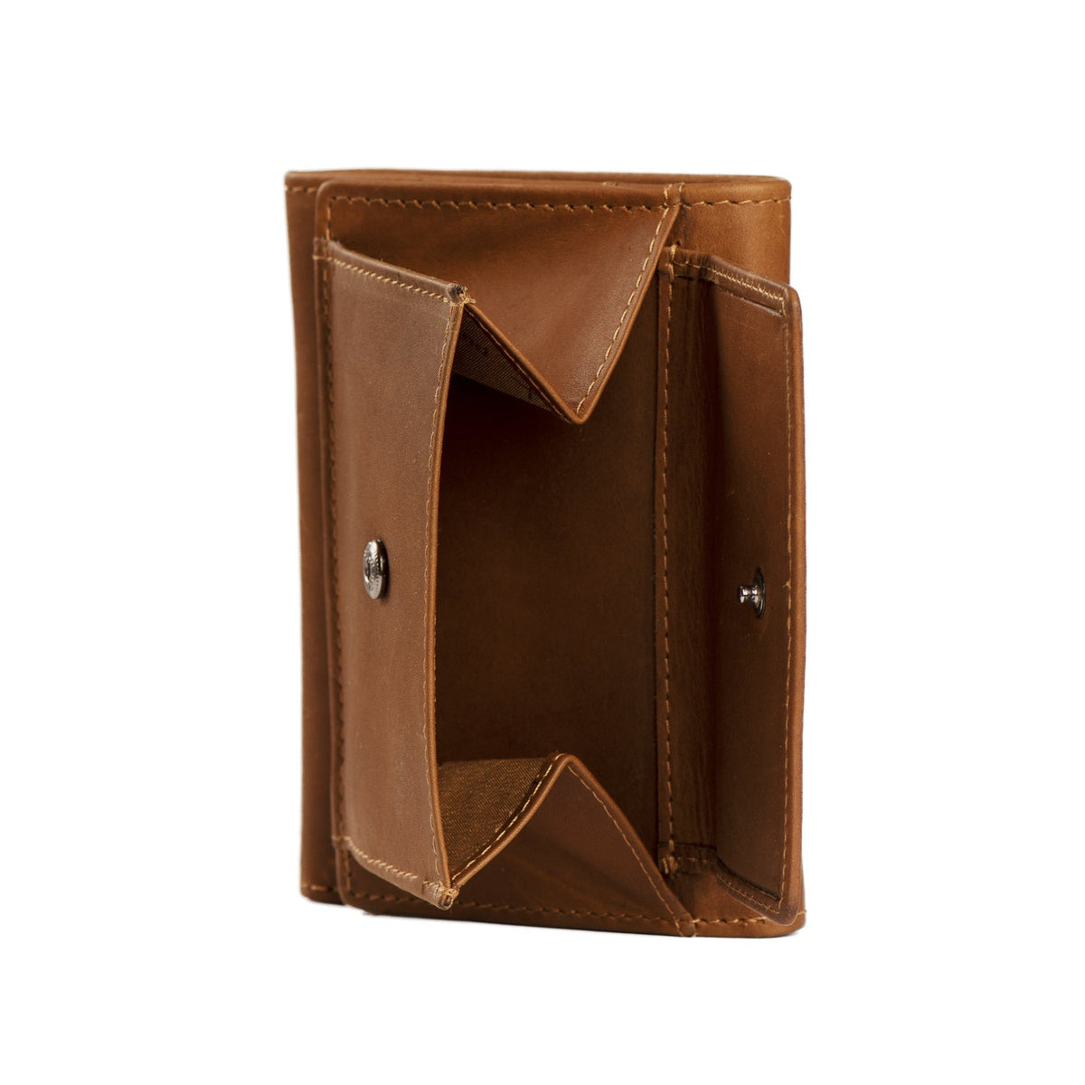 
Solid Antique Brass Hardware & Heavy-Duty Dual Zipper Detail on Harthoft Full-Grain Leather Wallet