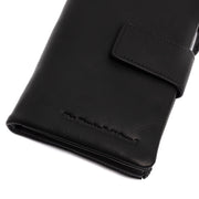 
Classic 100% Full-Grain leather Wallet - Rear Perspective Showing Reinforced Leather Straps & Stitching