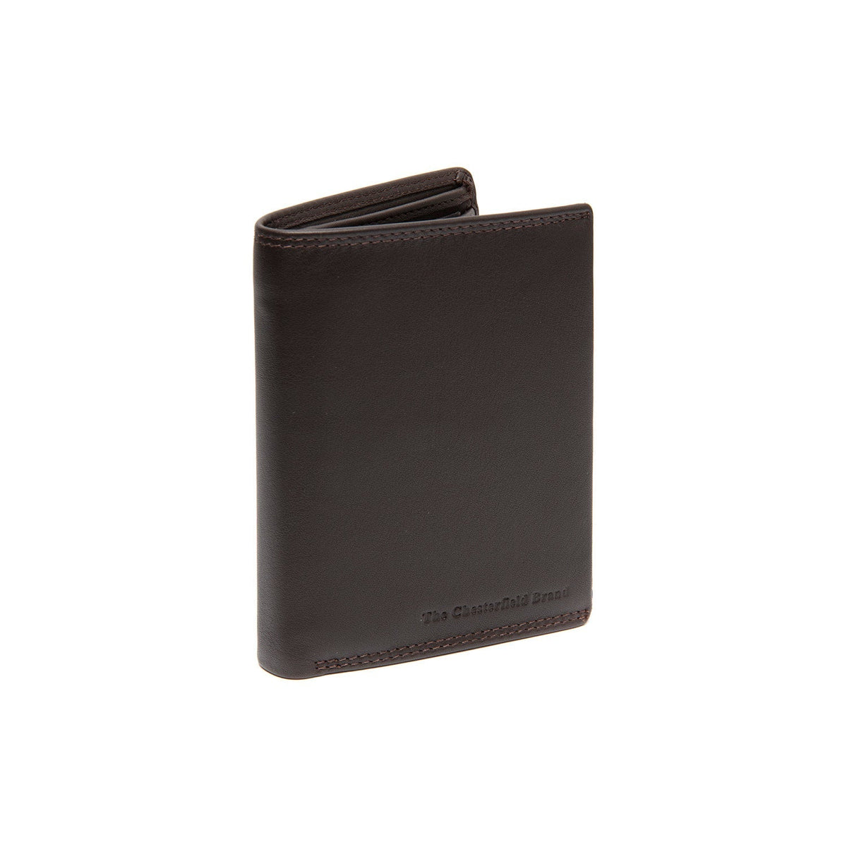 
Brown Leather Wallet Leroy, front view